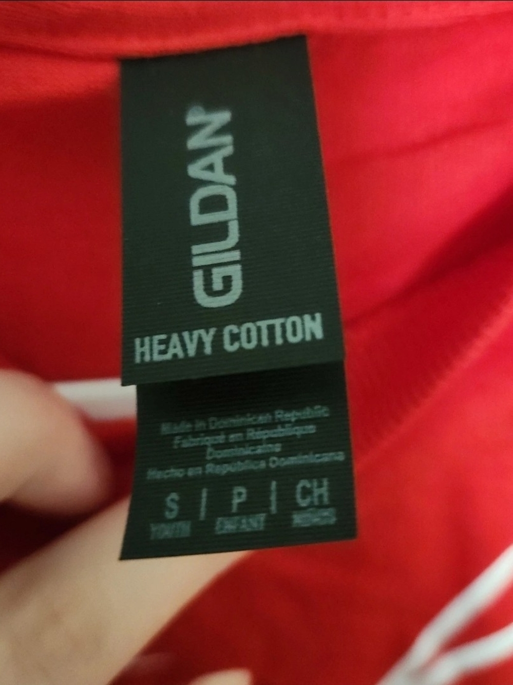 Gildan Red Tee with White "Let's Ride" Script - Picture 2 of 3